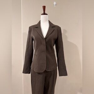 Vintage Theory Brown Wool Suit/Blazer Pants Set - Size 6